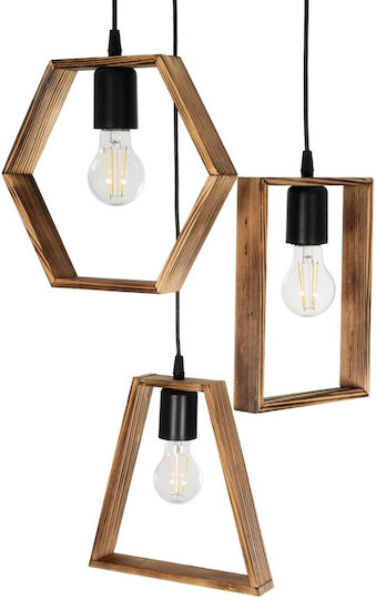 GloboStar Ember Hängelampe Schwarz mit Fassung E27 35x40x70cm.