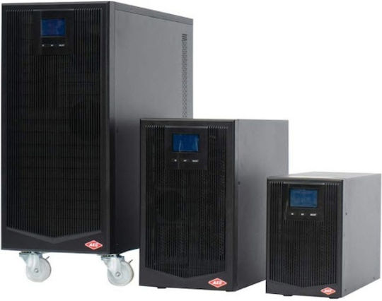 AEC IST3 UPS On-Line 1000VA 1000W με 3 Schuko Πρίζες