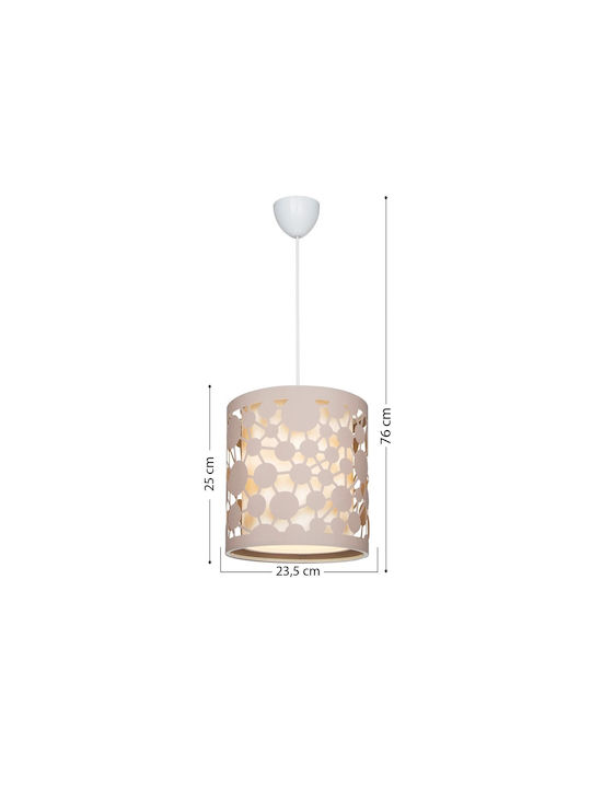 GloboStar Petal Pendant Light Pink with Socket E27 23.5x23.5x76cm