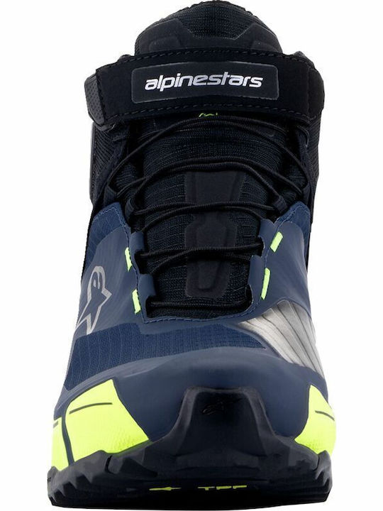 Alpinestars CR-X Ανδρικά Μποτάκια Μηχανής Drystar Αδιάβροχα Blue/Yellow