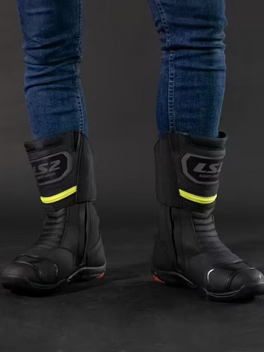LS2 Goby Ανδρικά Μποτάκια Μηχανής Αδιάβροχα Black / Yellow