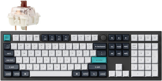 Keychron Q6 Max Q6M-M3 Wireless Gaming Mechanical Keyboard with Gateron Jupiter Brown Switches and RGB Lighting English US