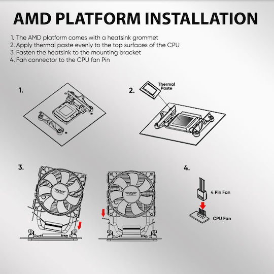 Armaggeddon Blizzard 2 CPU Cooling Fan with ARGB for AM4/AM5/1200/115x/1700 Socket