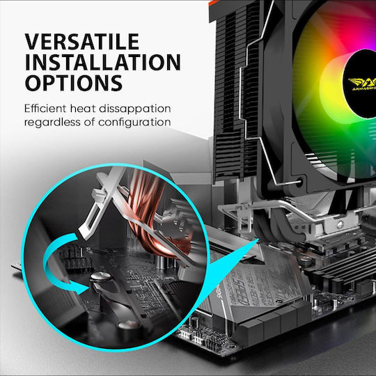 Armaggeddon Blizzard 2 CPU Cooling Fan with ARGB for AM4/AM5/1200/115x/1700 Socket