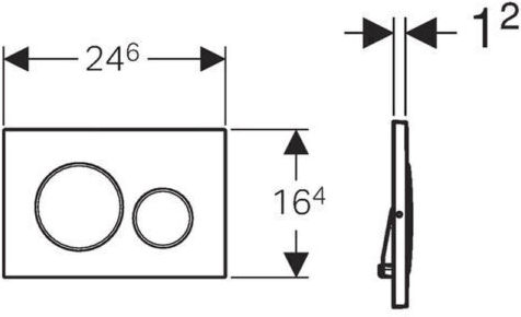 Geberit Sigma 20 Spülplatten für Toiletten Doppelspülung Schwarz Glänzend