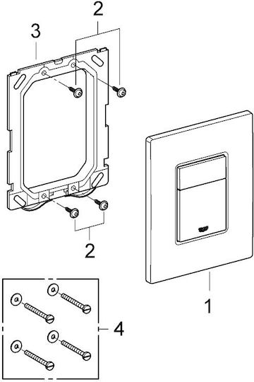 Grohe Skate Cosmopolitan Flush Plate Dual Flush