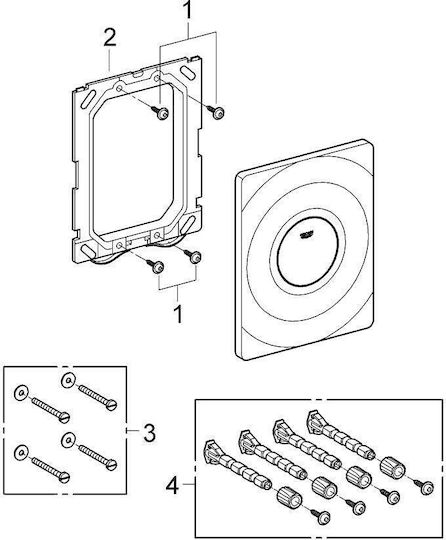 Grohe Surf Flush Plate Single Flush