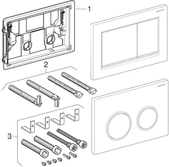 Geberit Omega 20 Flush Plate Dual Flush