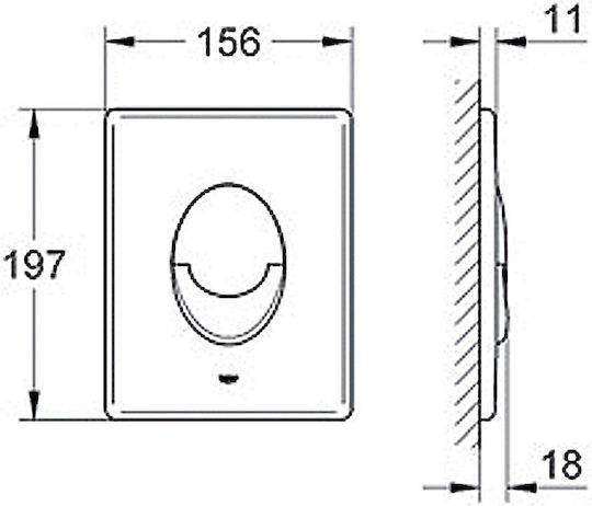 Grohe Skate Air Flush Plate Dual Flush Alpine White
