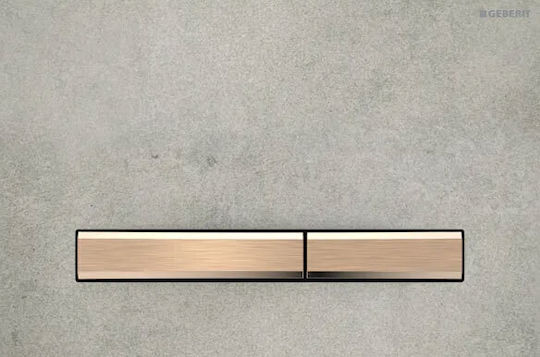 Geberit Sigma 50 Flush Plate Dual Flush Cement Effect Red Gold / Grey