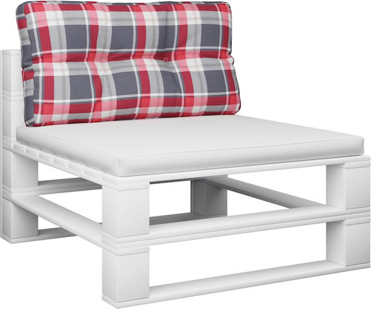 Vidaxl Pernă pentru Palet Roșu în Carouri 70 x 40 x 12 cm Material Roșu