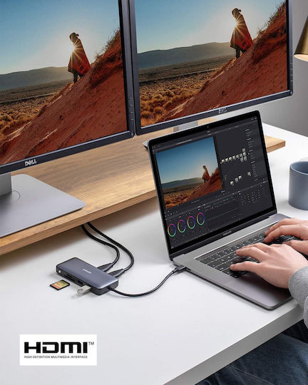 Anker Hub USB 3.2 cu 8 Porturi USB-A și Ethernet