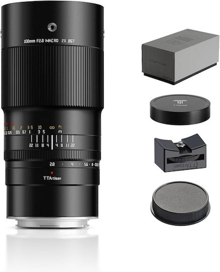 TTArtisan Cadru complet Obiectiv Foto 100mm f/2.8 Macro pentru Montura Nikon Z Black