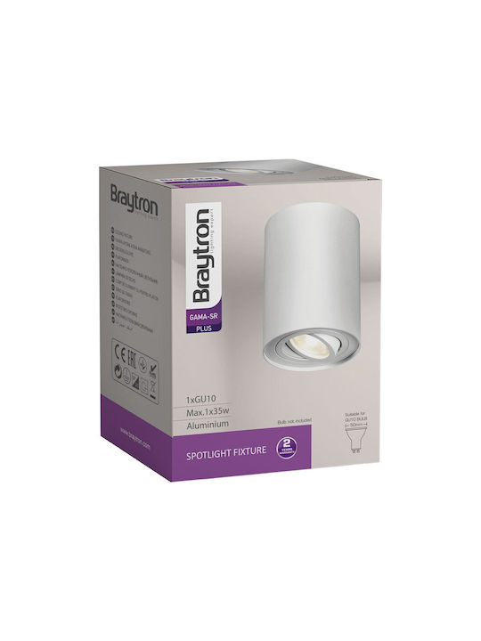 Braytron Single Spot with Socket GU10 in White Color