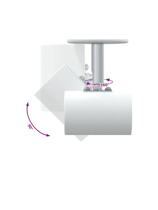 vidaXL Spot with 6 Lights and with Socket E27 in White Color