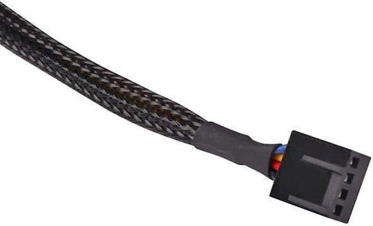 Alphacool Fan Cable 4-Pin To 4-Pin Extension 30cm Black 18674