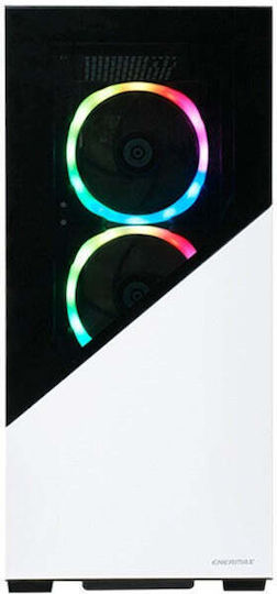 Enermax K8 Gaming Midi Tower Κουτί Υπολογιστή με RGB Φωτισμό Λευκό