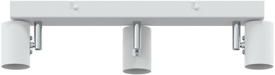 vidaXL Triple Spot with Socket E27 in White Color