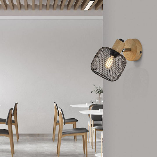 Braytron Leuchte Wand mit Fassung E14 Schwarz