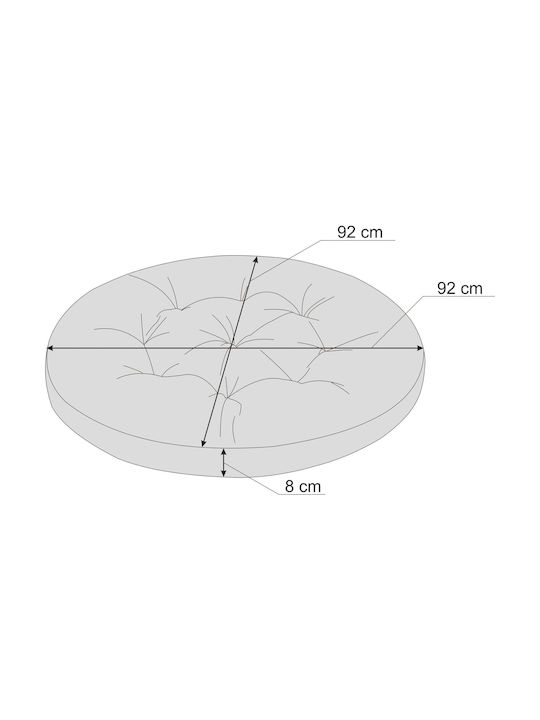 Mare Round Garden Swing Cushion Black