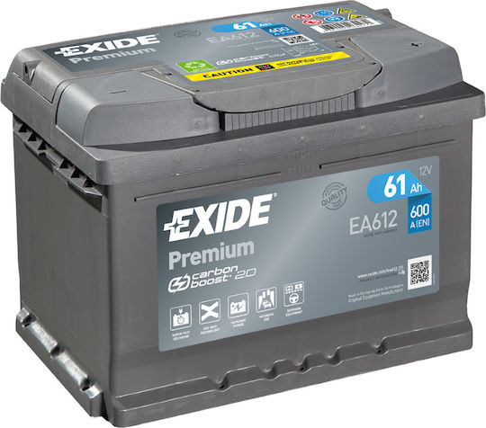 Exide Baterie Auto cu Capacitate 61Ah și CCA 600A