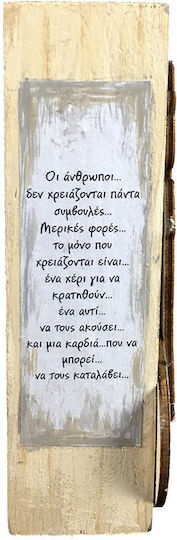 LiebeQueen Decorativ Mesaj din Lemn 1buc