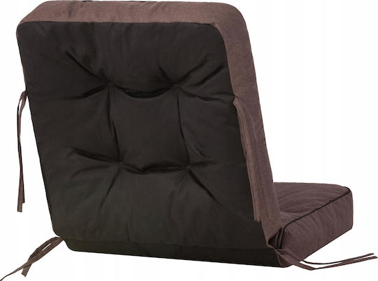 Venus Μαξιλάρι Καρέκλας Κήπου με Πλάτη Dark Brown 50x110εκ.