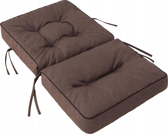 Venus Μαξιλάρι Καρέκλας Κήπου με Πλάτη Dark Brown 50x110εκ.