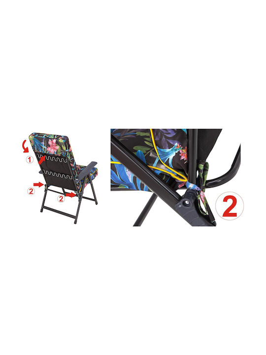 Perna Scaunului De Grădină Cu Spătar Oxford Frunze Colorate 50x120cm