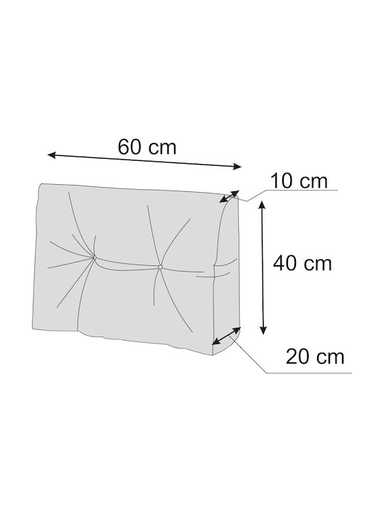 Възглавница За Градински Стол Графит 40x60см