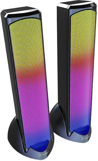 Tracer Sigma Computerlautsprecher 2.0 mit RGB-Beleuchtung und Leistung 10W in Schwarz Farbe