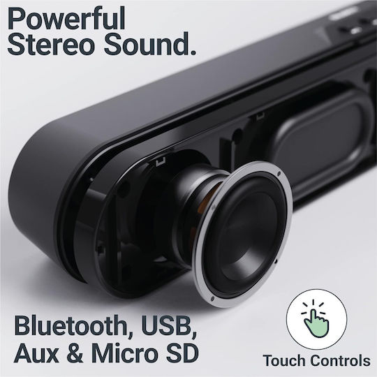 Majority Atlas Компютърни тонколони 2.0 с Bluetooth в Черен цвят