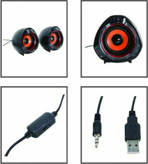 Andowl Q87 Ηχεία Υπολογιστή 2.0 Μαύρα