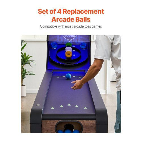 Vevor Roll & Score Arcade Σετ Αντικατάστασης Παιχνιδιών 4 Μπάλες Home Recreation Game Room