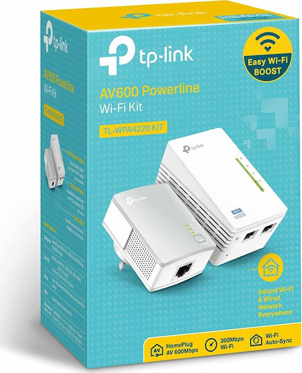 TP-LINK TL-WPA4220T KIT v4 Powerline Double Wi‑Fi 4 and 2 Ethernet Ports