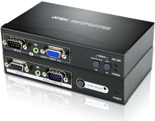 Aten VGA/Audio/RS-232 Cat 5 Extender with Dual Output KVM & Datenumschalter VE200
