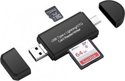 4in1 Card Reader Micro+2.0 A+type C+lightning