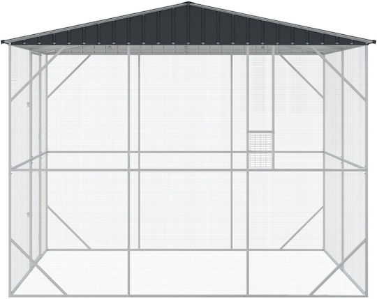 Vidaxl Bird Cage Anthracite 310x227x247 Steel Silver