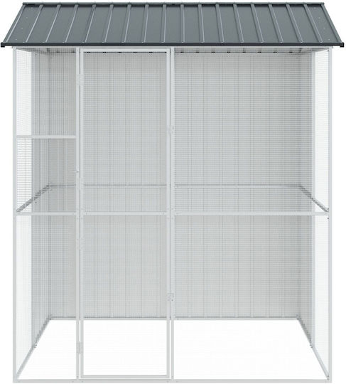 Colivie pentru păsări Vidaxl antracit 215x210x247 cm oțel antracit