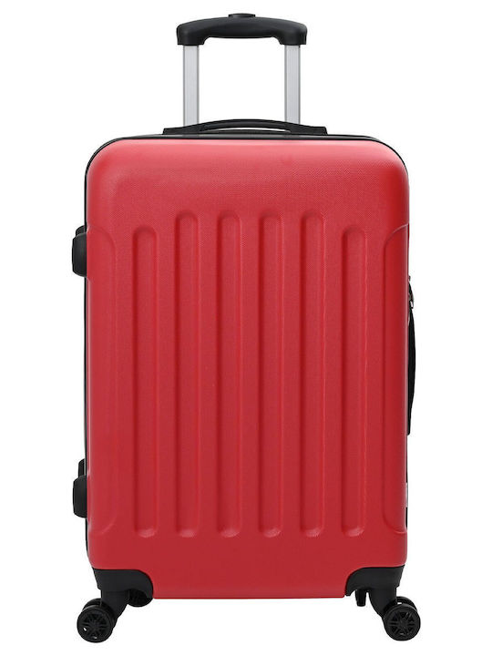 vidaXL Set De 3 Valize De Călătorie Roșii Sigure Cu 4 Roți