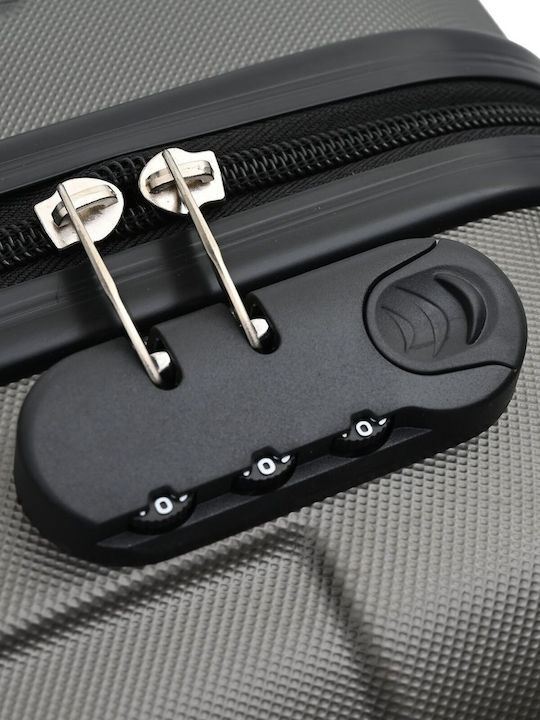 vidaXL Hard Travel Suitcases Dark Gray with 4 Wheels Set of 3 Pieces