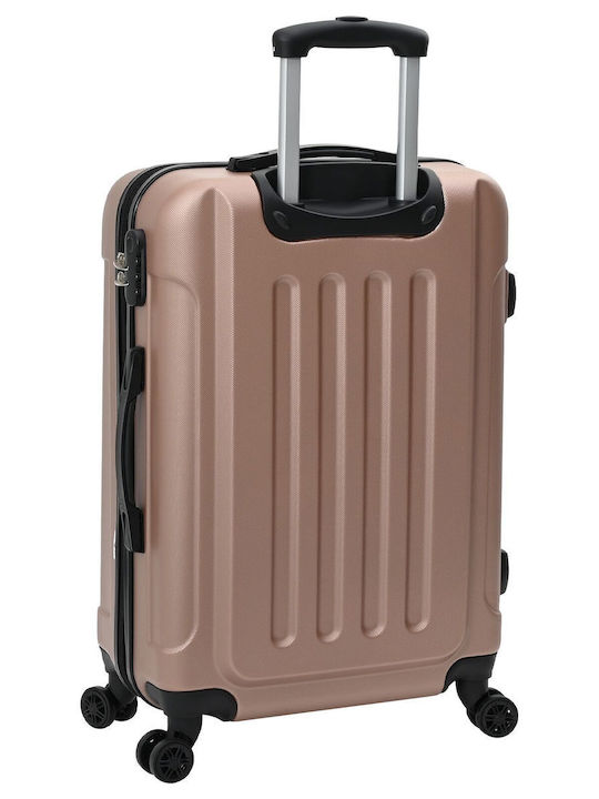 vidaXL Reise Koffer Hart Rose Gold Mit 4 Räder Set 3 Stück