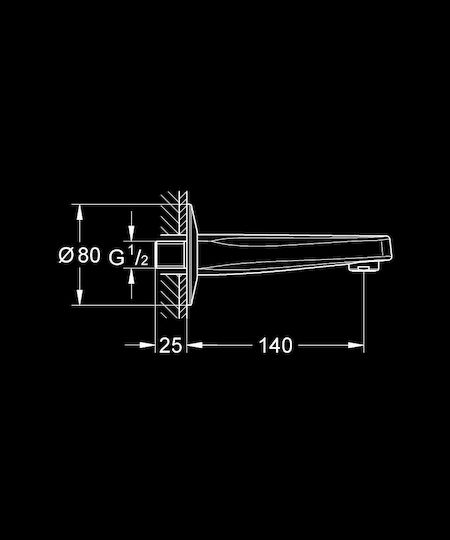 Grohe Baucurve Ανταλλακτικό Ρουξούνι Μπαταρίας Κουζίνας
