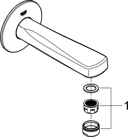 Grohe Baucurve Ανταλλακτικό Ρουξούνι Μπαταρίας Κουζίνας