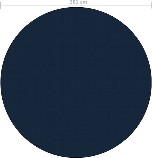 vidaXL Solar Runde Poolabdeckung aus Polyethylen Schwarz/Blau Durchmesser 381cm 1Stück