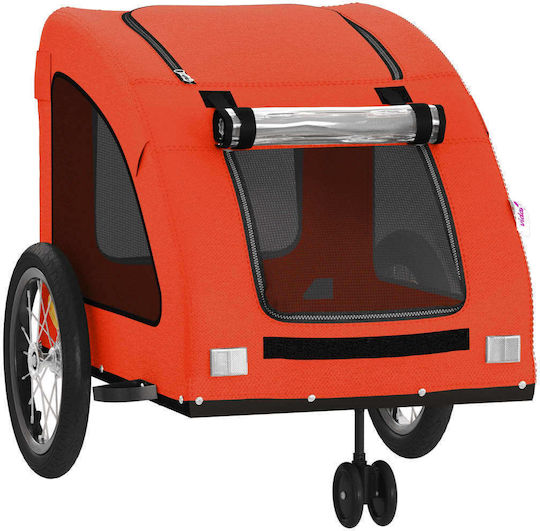 vidaXL Remorcă bicicletă pentru transport câine până la 45kg Portocaliu