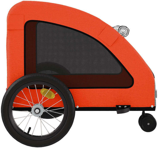vidaXL Remorcă bicicletă pentru transport câine până la 45kg Portocaliu