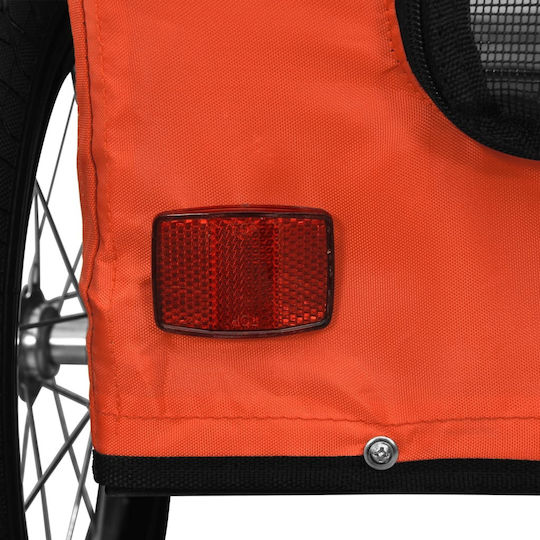 vidaXL Remorcă bicicletă pentru transport câine până la 45kg Portocaliu