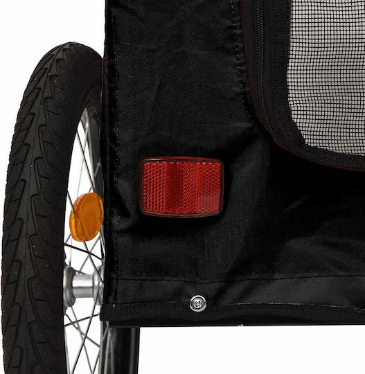 vidaXL Dog Carrying Black Bicycle Trailer for 30kg Pets