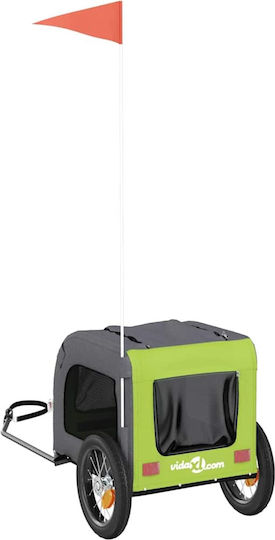 vidaXL Dog Carrying Green Bicycle Trailer for 30kg Pets